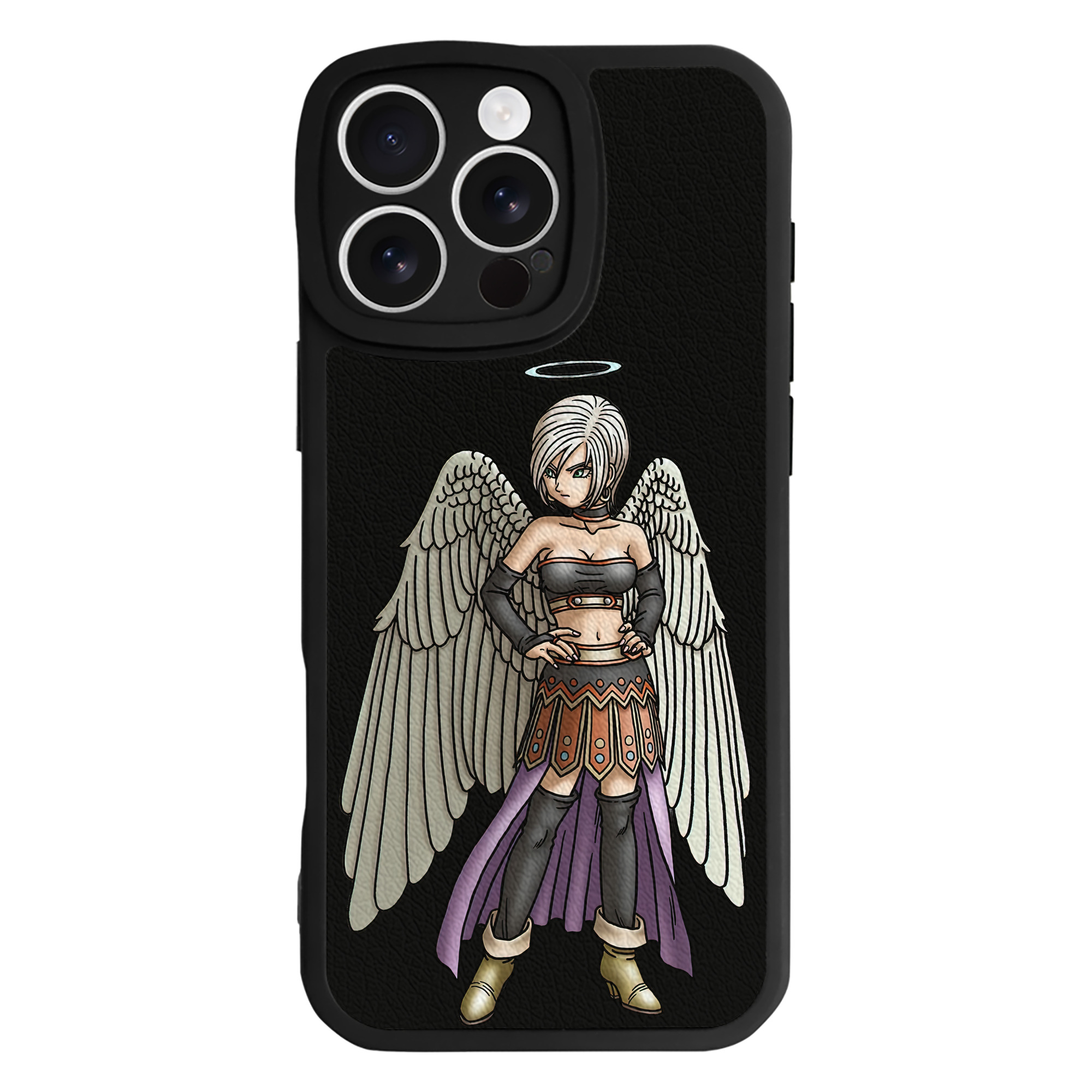 （画像用） ドラゴンクエスト Doragon Kuesuto Dragon Quest 【iPhone 16シリーズ対応】シリコンスマホケース（レザー調） 材質：シリコン